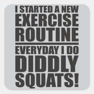 Funny Fitness Gym Square Sticker