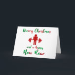 Funny Fitness Themed Christmas Card<br><div class="desc">Merry Christmas and a Happy New Rear - this card is a funny fitness Christmas greeting. It's perfect for a personal trainer or your best fitness friend.</div>