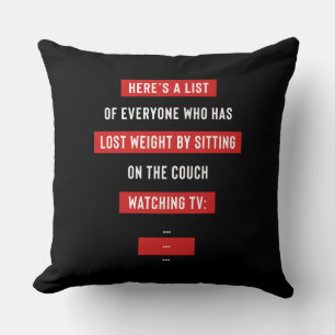 Funny Fitness Workout Inspirational Joke Cushion