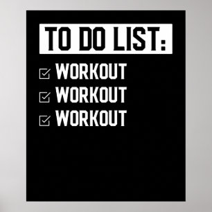 Funny Fitness Workout Motivational Saying Poster