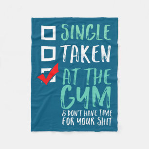 Funny Fitness Workout Single Taken At The Gym Fleece Blanket