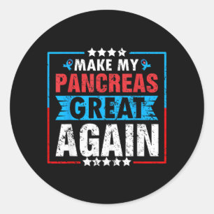 Funny Fix My Pancreas For Diabetes Awareness Classic Round Sticker