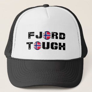 Funny "Fjord Tough" & Norway Flag  Trucker Hat