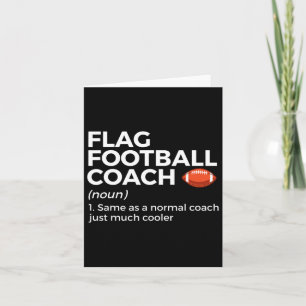 Funny Flag Football Coach Definition Card