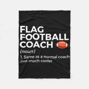 Funny Flag Football Coach Definition  Fleece Blanket