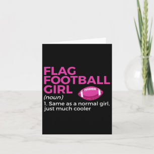 Funny Flag Football Girl Definition Card