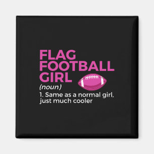 Funny Flag Football Girl Definition  Magnet
