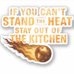 Funny Flaming Pickleball Kitchen Graphic Dink Life