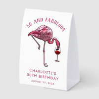 Funny Flamingo 50th Birthday Novelty Swag