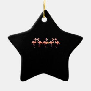 Funny Flamingo Bachelor Party Cocktail Lover Ceramic Ornament