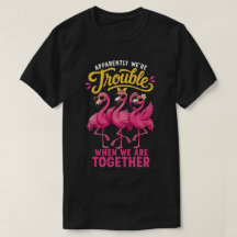 Funny Flamingo Best Friends Trouble