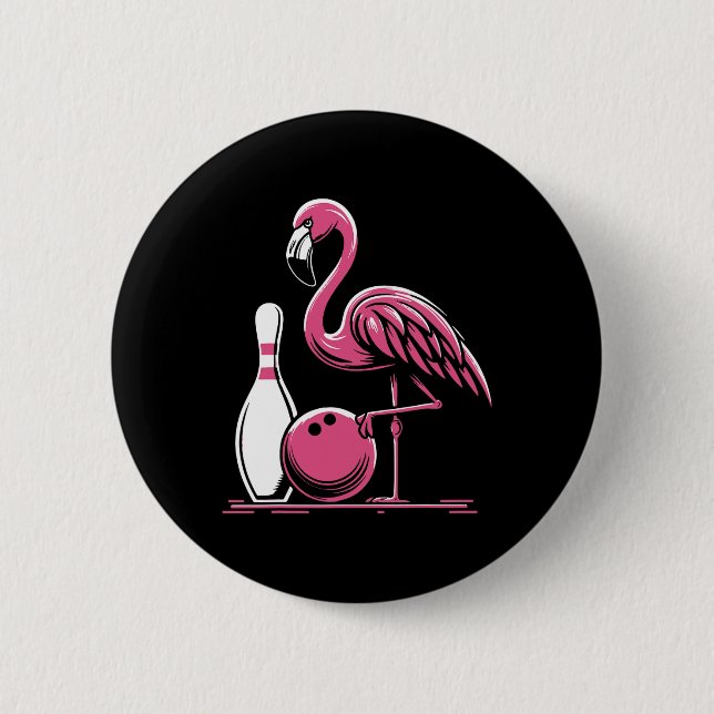 Funny Flamingo Bowling Pin Bowl Bowler  (Front)