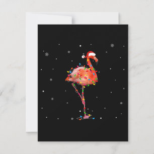 Funny Flamingo Christmas Light Apparel Cute Xmas Invitation