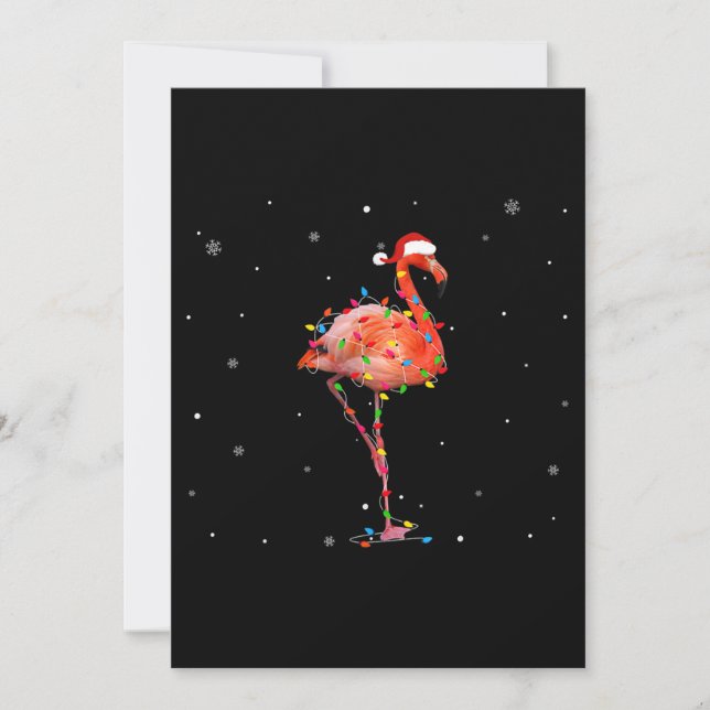 Funny Flamingo Christmas Light Apparel Cute Xmas Save The Date (Front)