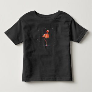 Funny Flamingo Christmas Light Apparel Cute Xmas Toddler T-Shirt