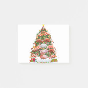 Funny Flamingo Christmas Tree Post-it Notes