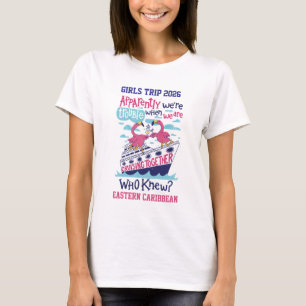 Funny Flamingo Cruise Matching T-Shirt