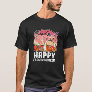 Funny Flamingo Lover Halloween Party Fan Happy Fla T-Shirt