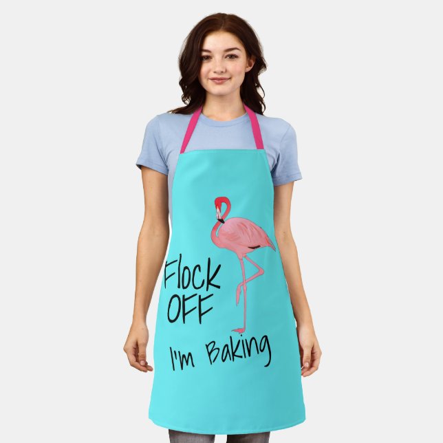 Funny Flamingo Retirement Quote Apron (Worn)