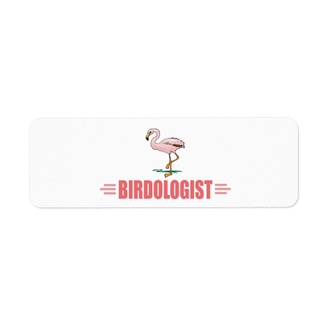 Funny Flamingo Return Address Label (Front)