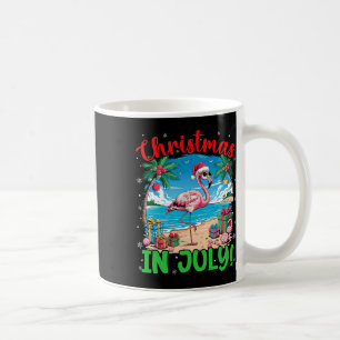 Funny Flamingo Santa Hat Christmas In July Beach S Coffee Mug