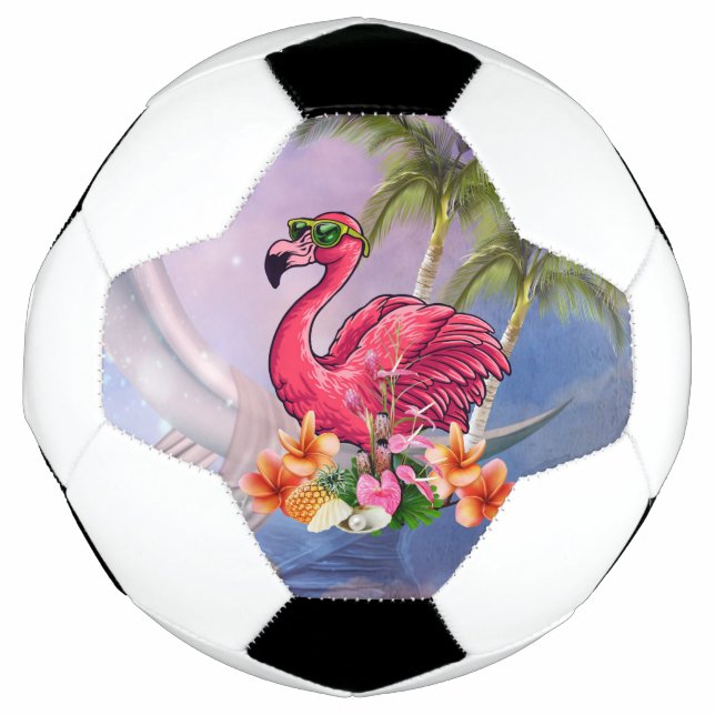 Funny flamingo soccer ball (Front)