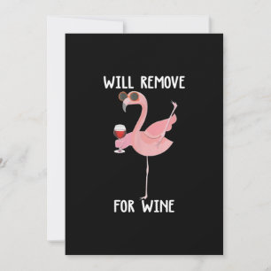 Funny Flamingo Will Remove For Wine Save The Date