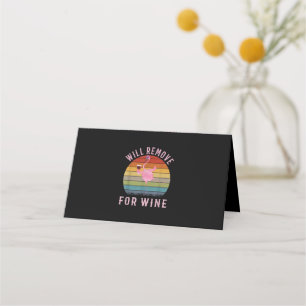Funny Flamingo Will Remove Wine Cute Flamingo Love Place Card