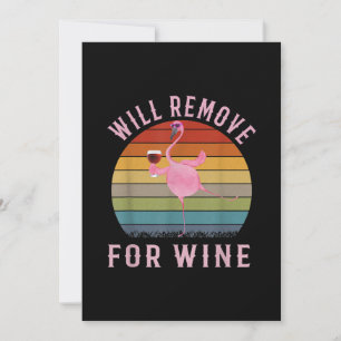 Funny Flamingo Will Remove Wine Cute Flamingo Love Save The Date