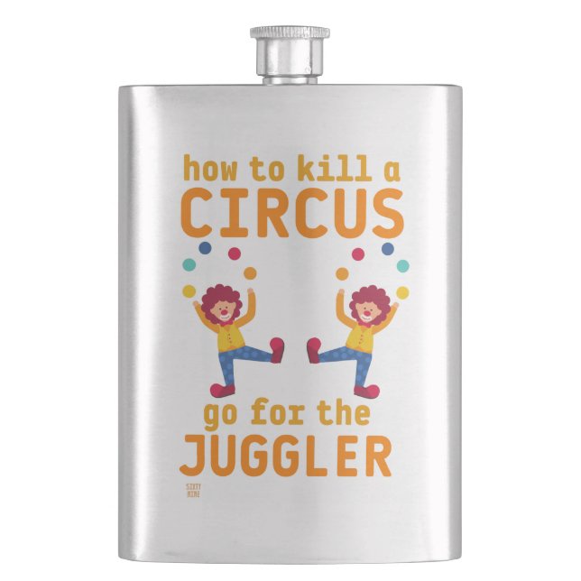 funny flask  "GO 4 THE JUGGLER" (Front)