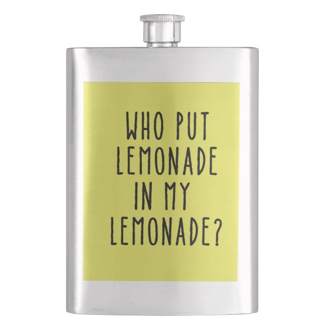 Funny Flask with Lemonade Text (Front)