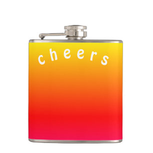 Funny Flask with Text Cheers - Customisable