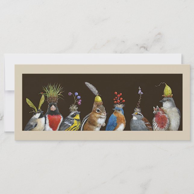 Funny flat card "Chip crashed the party." (Front)