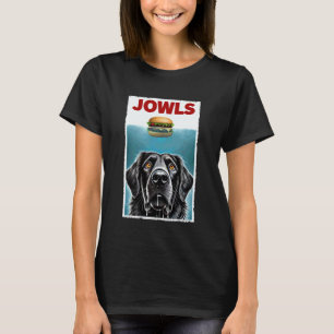Funny Flat-Coated Retriever and Hamburger Parody J T-Shirt