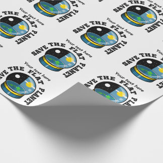 Funny Flat Earth Wrapping Paper