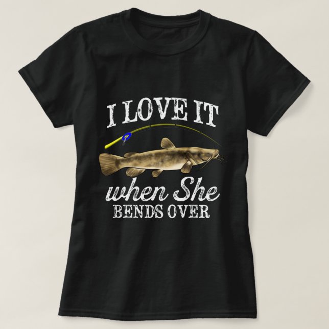 Funny Flathead Catfish Fishing Freshwater Fish Gif T-Shirt (Design Front)