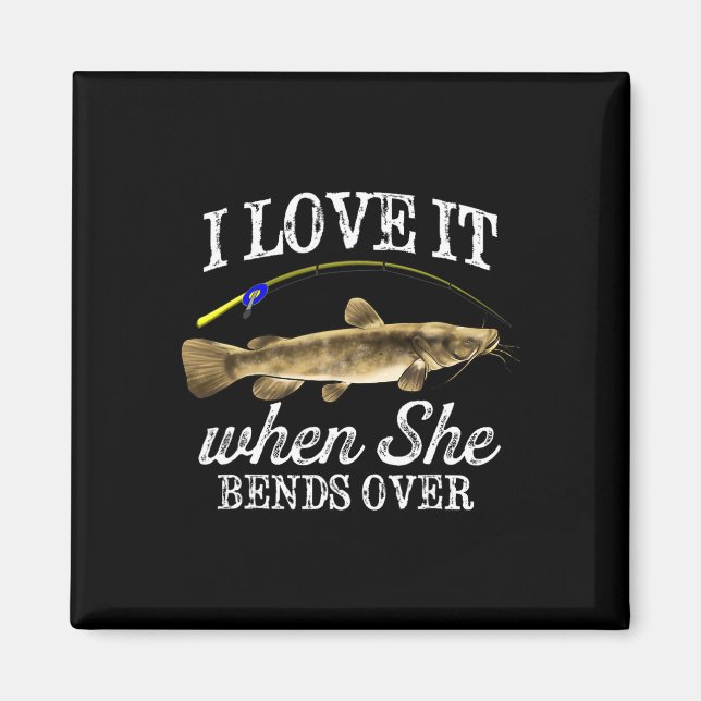 Funny Flathead Catfish Fishing Freshwater Fish Gra Magnet (Front)