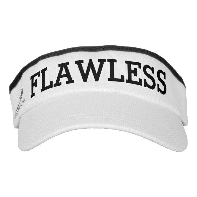 Funny Flawless Black and White Visor (Front)