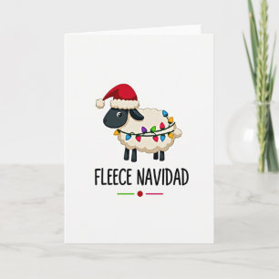 Funny Fleece Navidad Sheep Card
