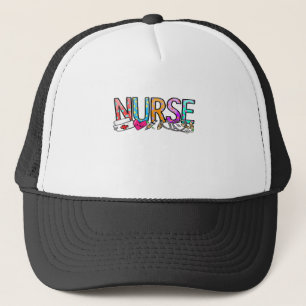 Funny Flight Nurse By Day Witch By Night Halloween Trucker Hat