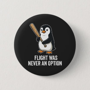 Funny Flightless Bird Penguin Design 6 Cm Round Badge