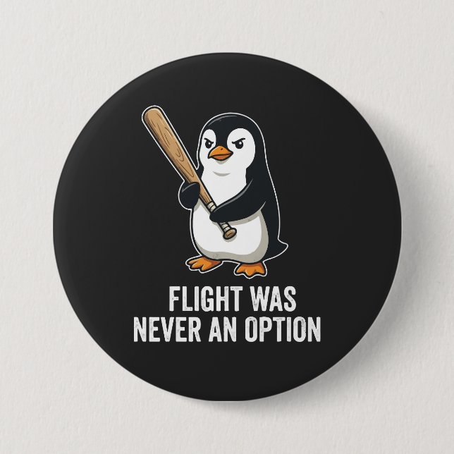Funny Flightless Bird Penguin Design 7.5 Cm Round Badge (Front)