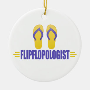 Funny Flip Flops Ceramic Tree Decoration