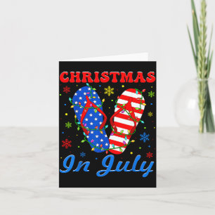 Funny Flip Flops Christmas In July Xmas Beach Card