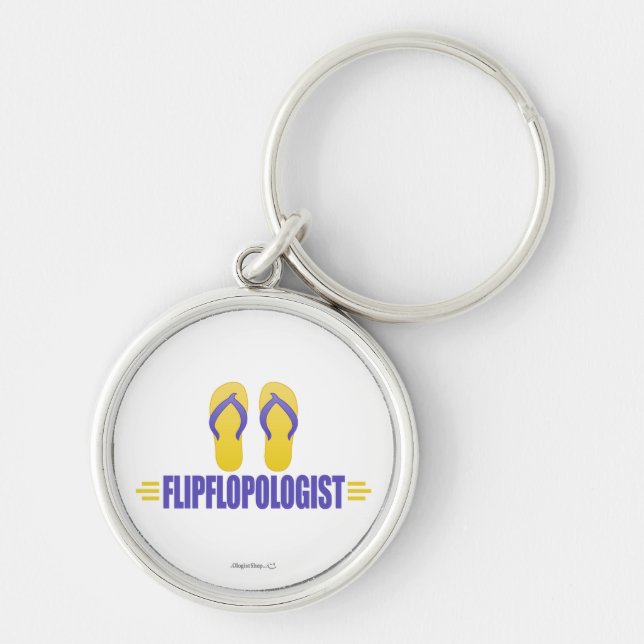 Funny Flip Flops Key Ring (Front)