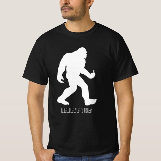 Funny 'FLIP THE BIRD' Yeti Bigfoot Tee (Front)
