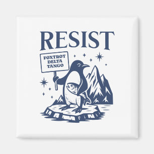 Funny Flippers Up Resist Penguins Protest Against Magnet