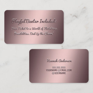 Funny Flirting Business Card