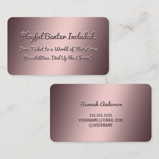 Funny Flirting Business Card (Front/Back)