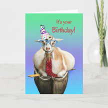 Funny Float Your Goat Birthday With Heart Glasses